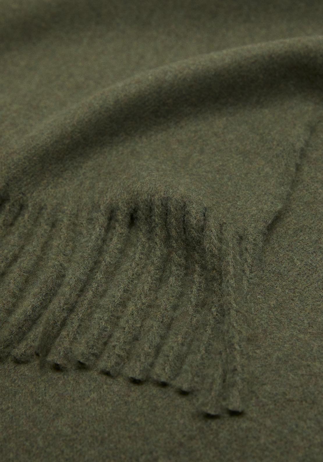 Mango Fringed Edge Scarf - Green 2 Shaws Department Stores