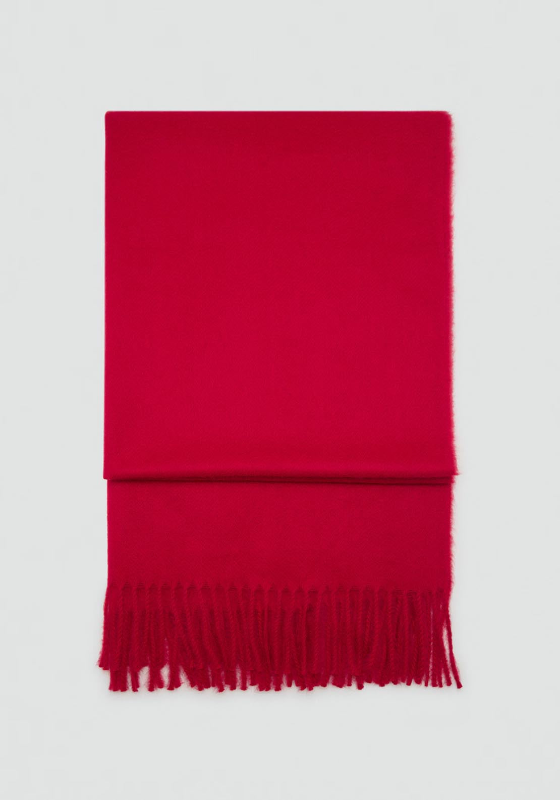 Mango Fringed Edge Scarf - Red 1 Shaws Department Stores