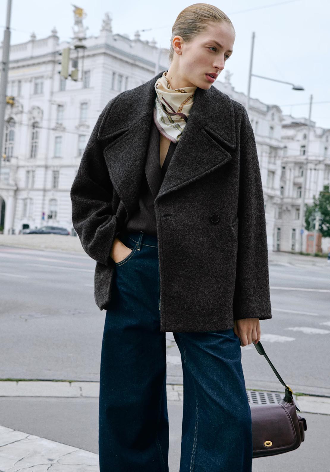 Mango Lowi Coat - Grey 3 Shaws Department Stores