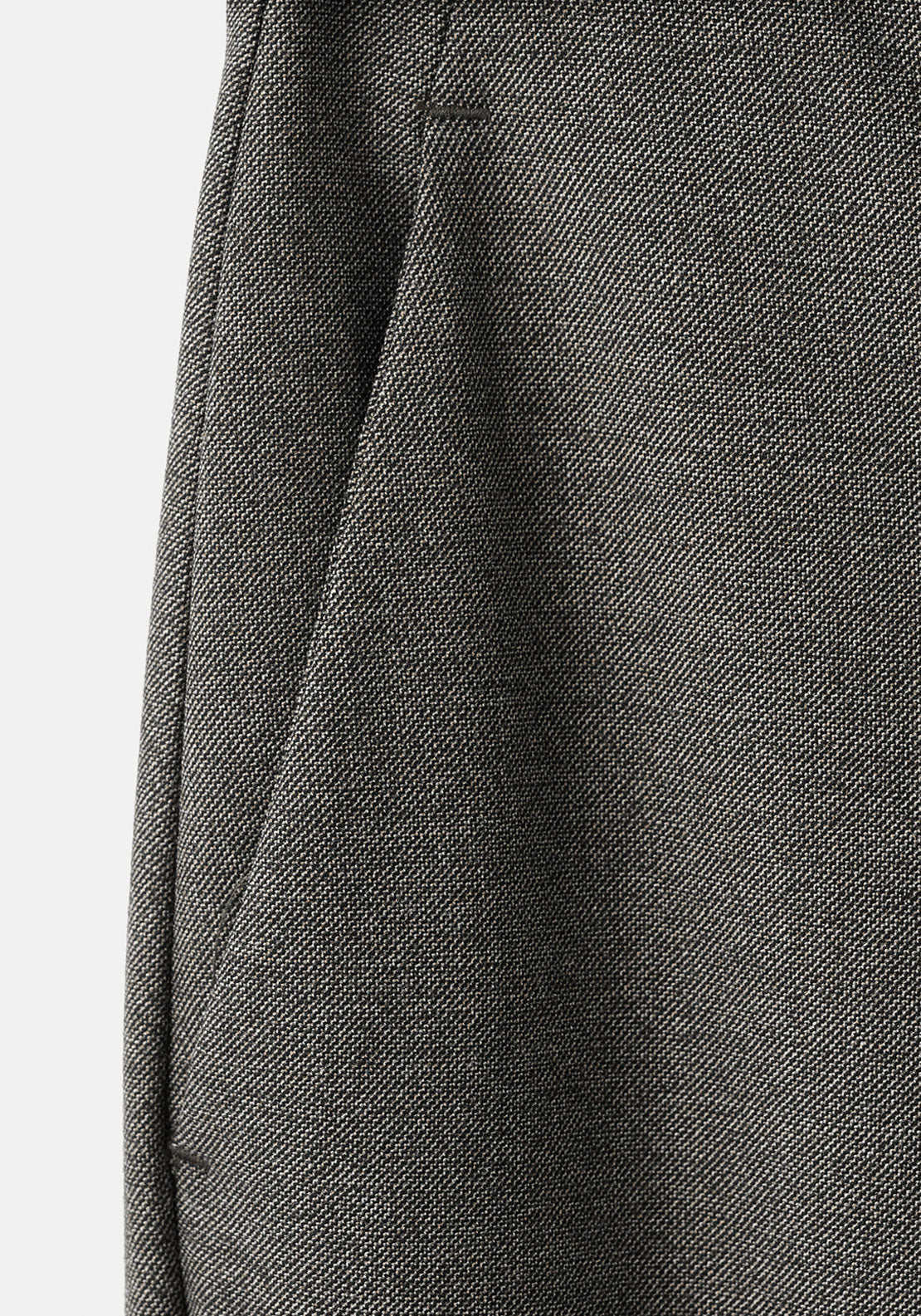 Belt Straight Fit Trousers - Brown