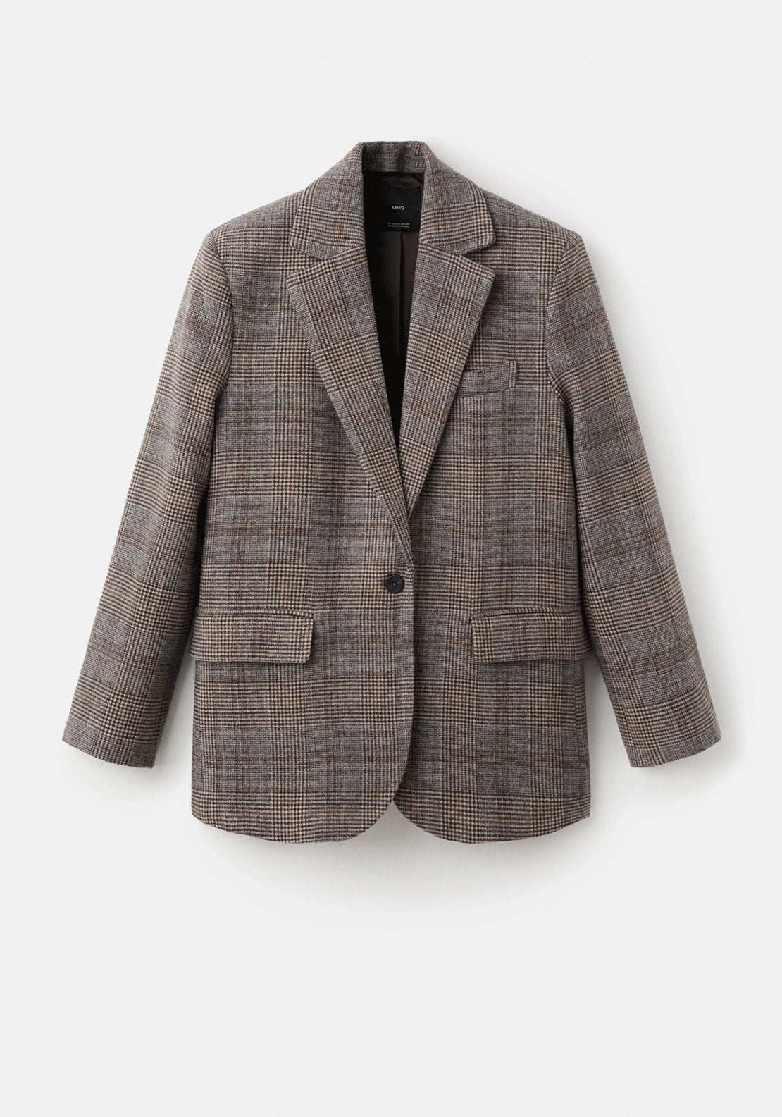 Checked Blazer - Brown