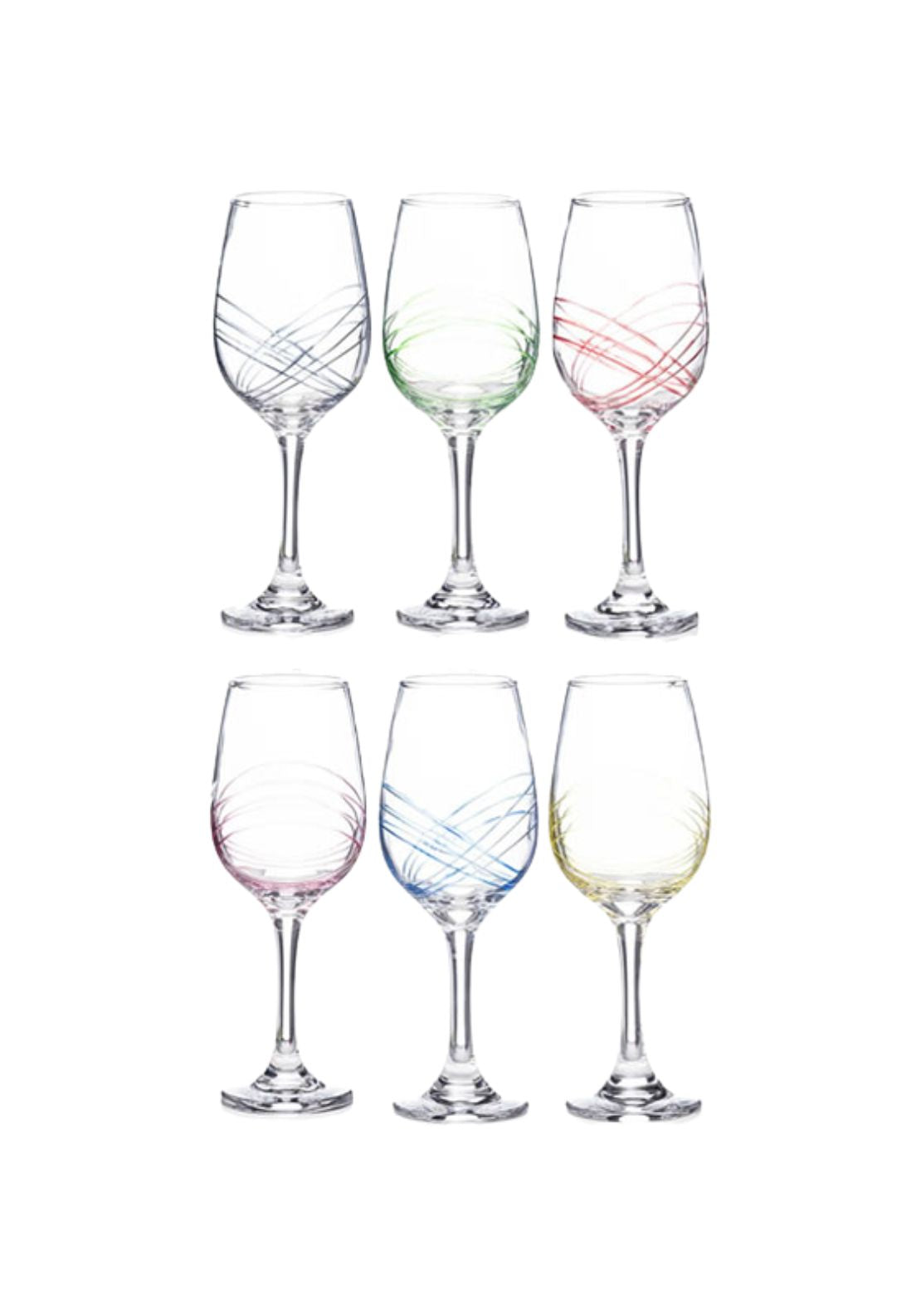 Newgrange Living Swirl Rainbow Party Wine Glass Set Of 6 1 Shaws Department Stores