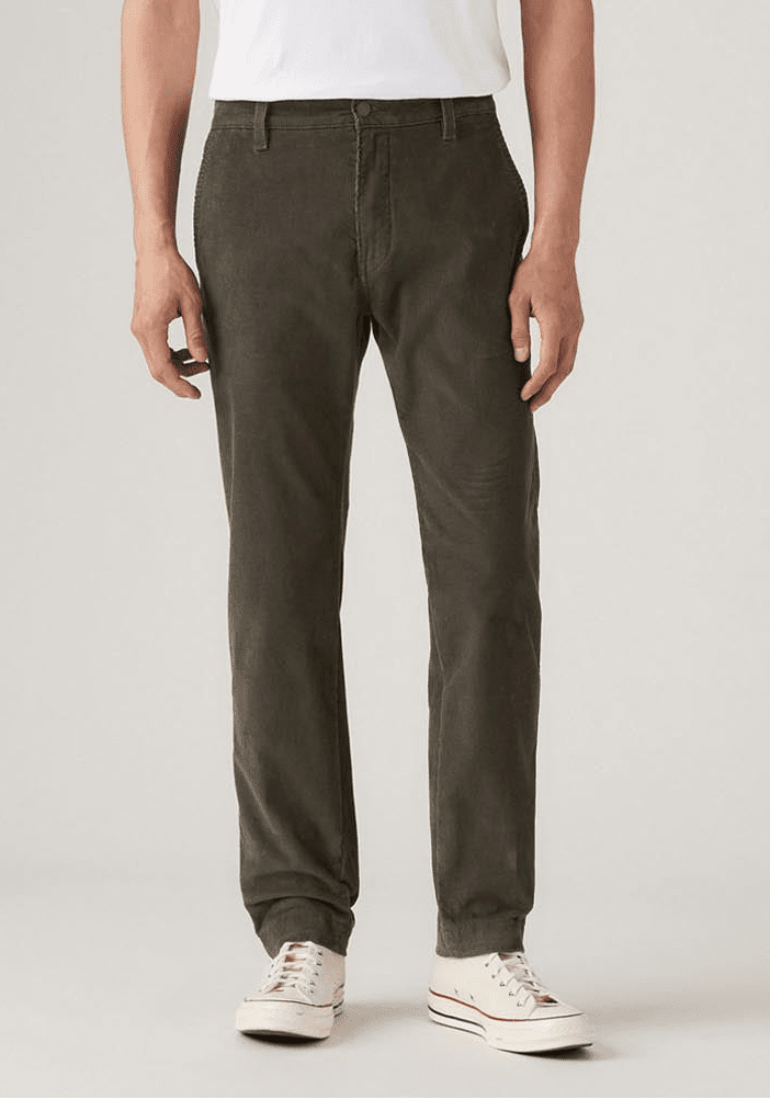 Levis Standard Taper Corduroy Chinos - Black 1 Shaws Department Stores