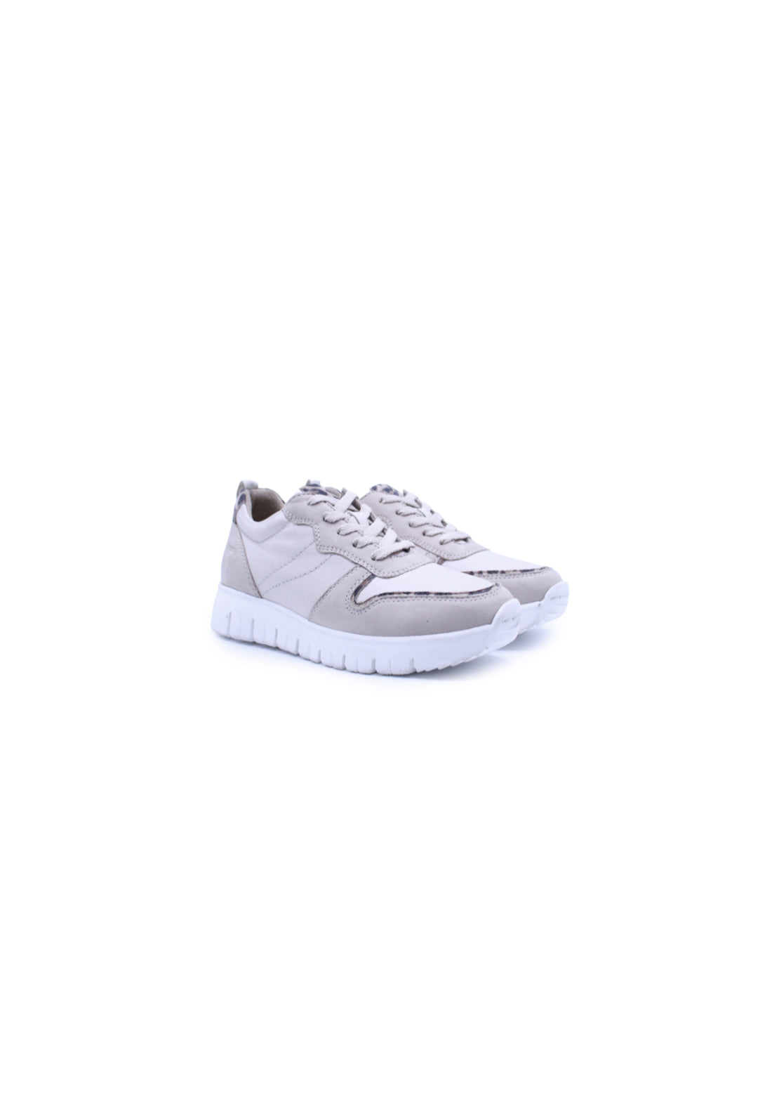 Dubarry Heel Trim Lace Up Trainer - Cream 3 Shaws Department Stores