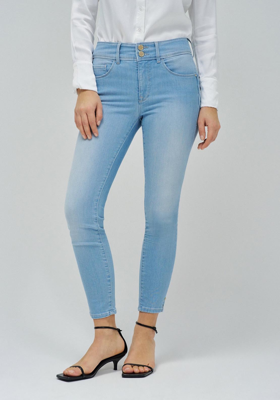 Salsa Secret Cropped Skinny Jeans - Blue 1 Shaws Department Stores
