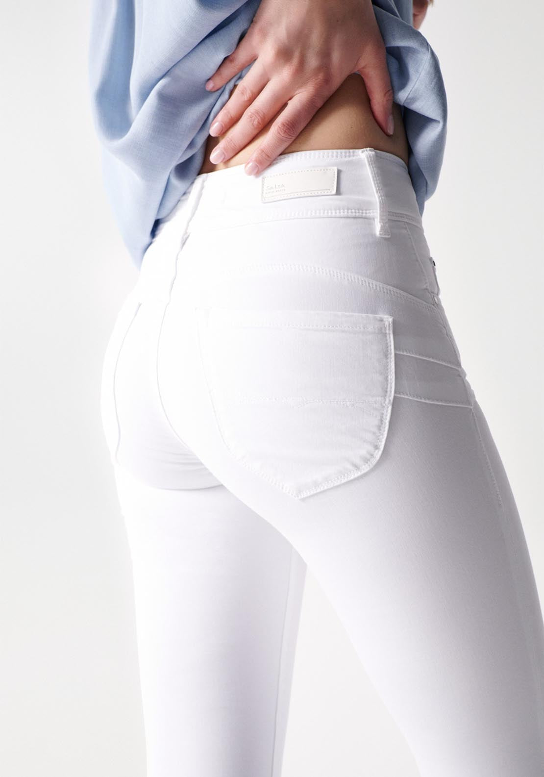 Salsa Secret Push In Skinny Jeans - White 5 Shaws Department Stores