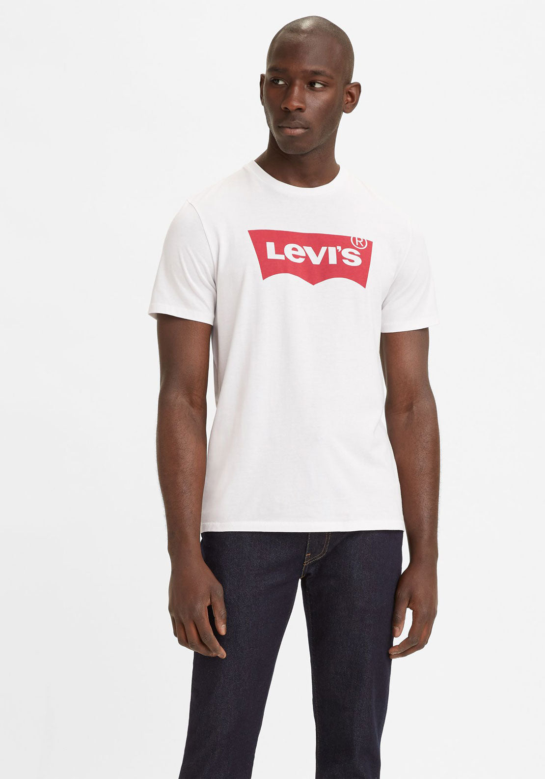 Levis Graphic Set-In Neck Housemark Graphic Tee - White 1 Shaws Department Stores