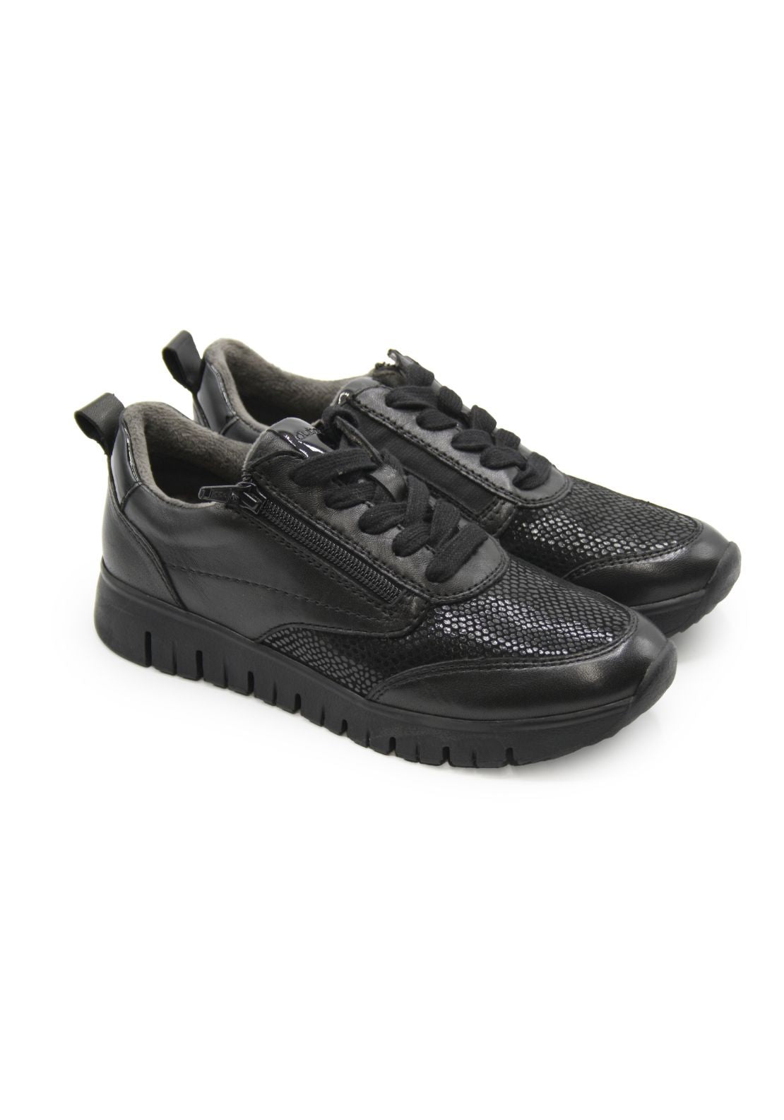 Dubarry Jude Zip Trainer - Black 3 Shaws Department Stores