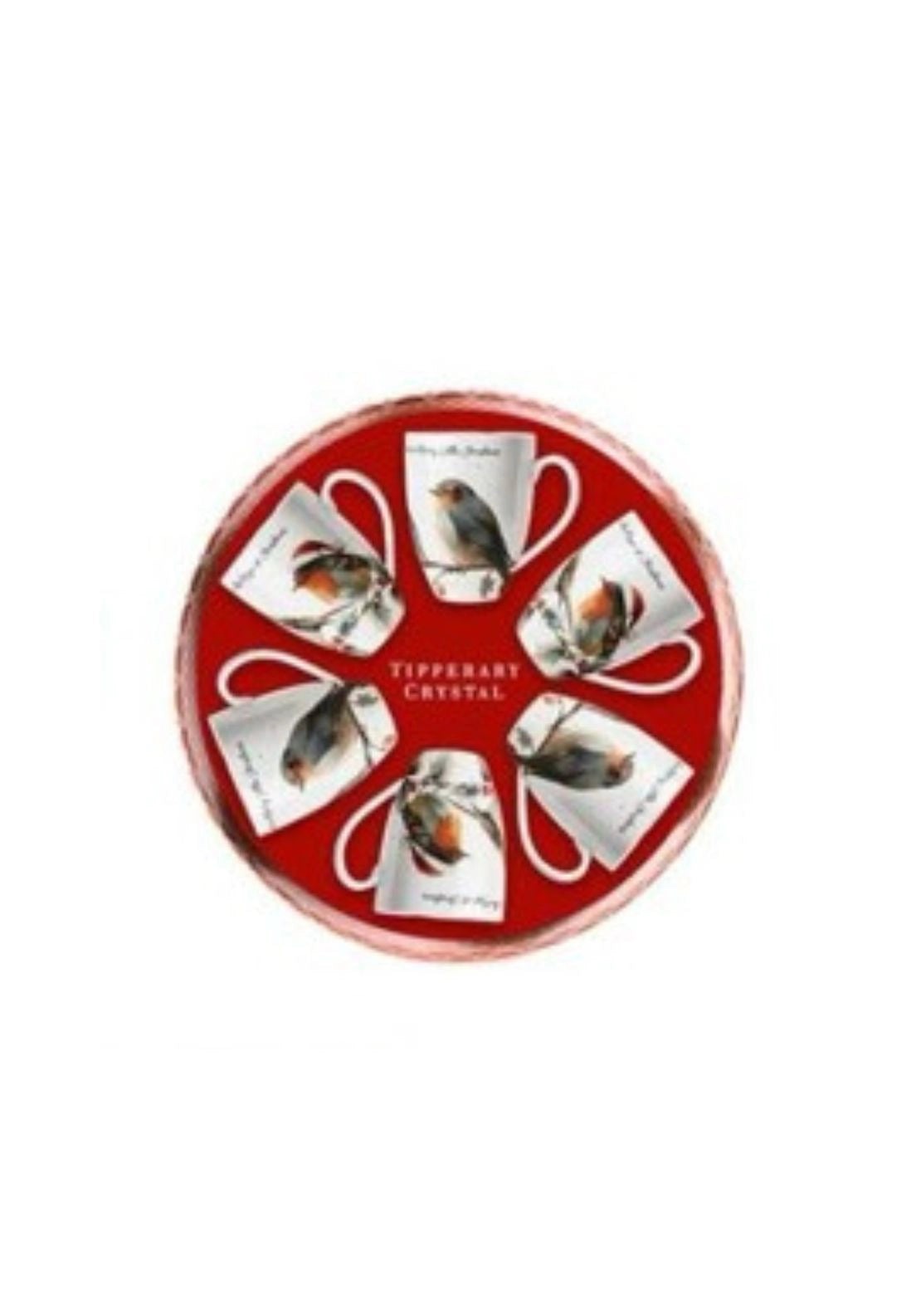 Christmas Robins Set Of 6 Mugs - Multi