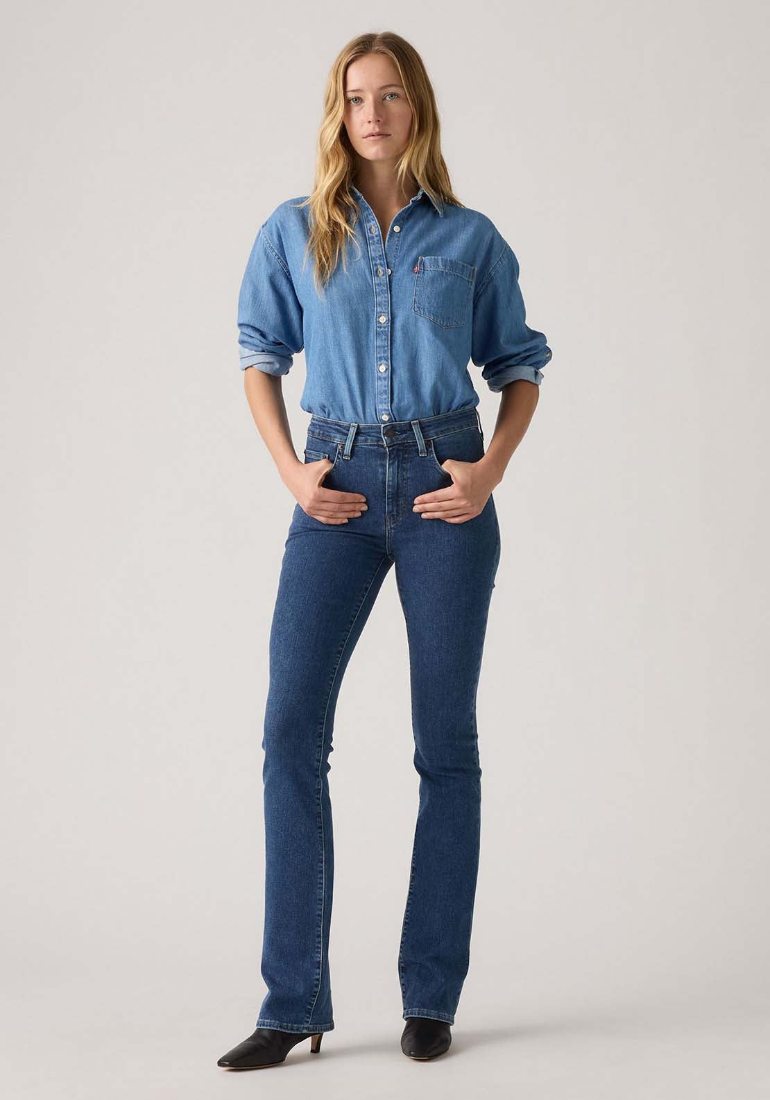 Levis 725 High Rise Bootcut Jeans - Most Likely 1 Shaws Department Stores