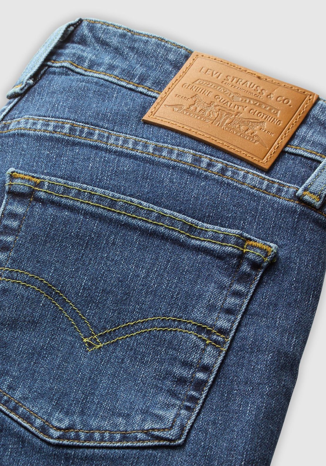 Levis 721 High Rise Skinny Jeans - Mosey Mid Stone 6 Shaws Department Stores