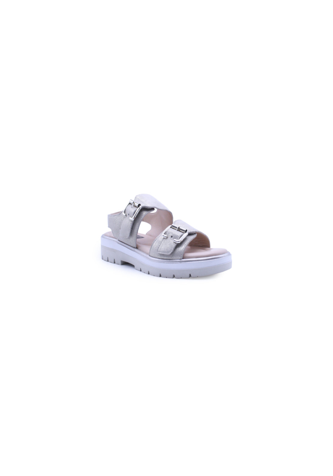 Dubarry Double Strap Cleat Sole Sandal - Gold 2 Shaws Department Stores