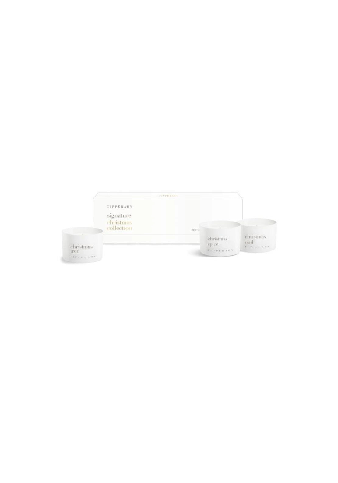 Set Of 3 Mini Christmas Candles - Multi