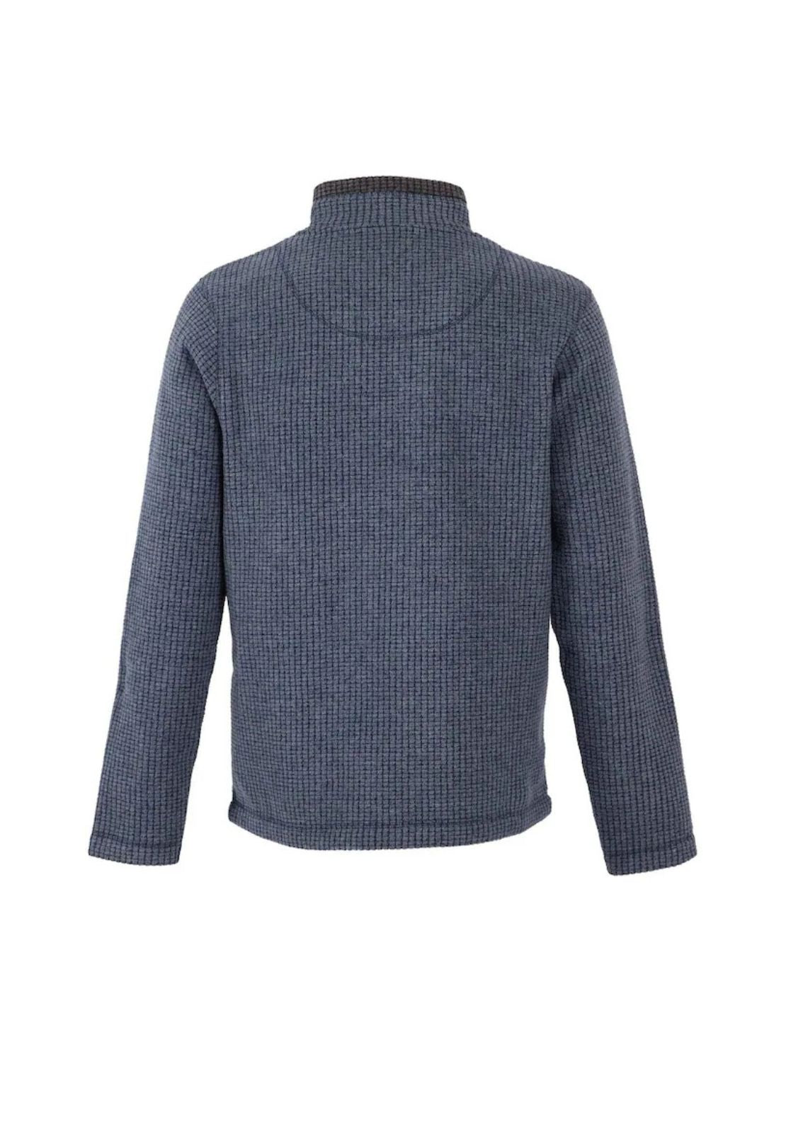 Weird Fish Newark 1/4 Zip Grid Fleece - Navy 4 Shaws Department Stores