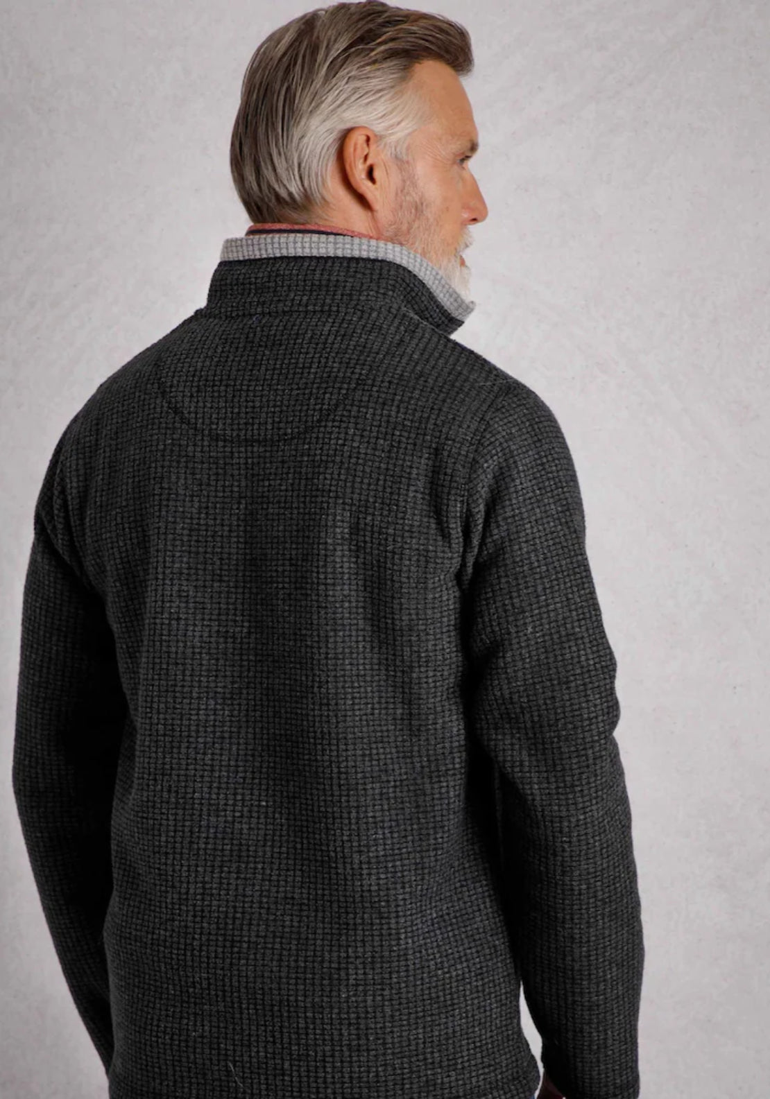 Weird Fish Newark 1/4 Zip Grid Fleece - Black 2 Shaws Department Stores
