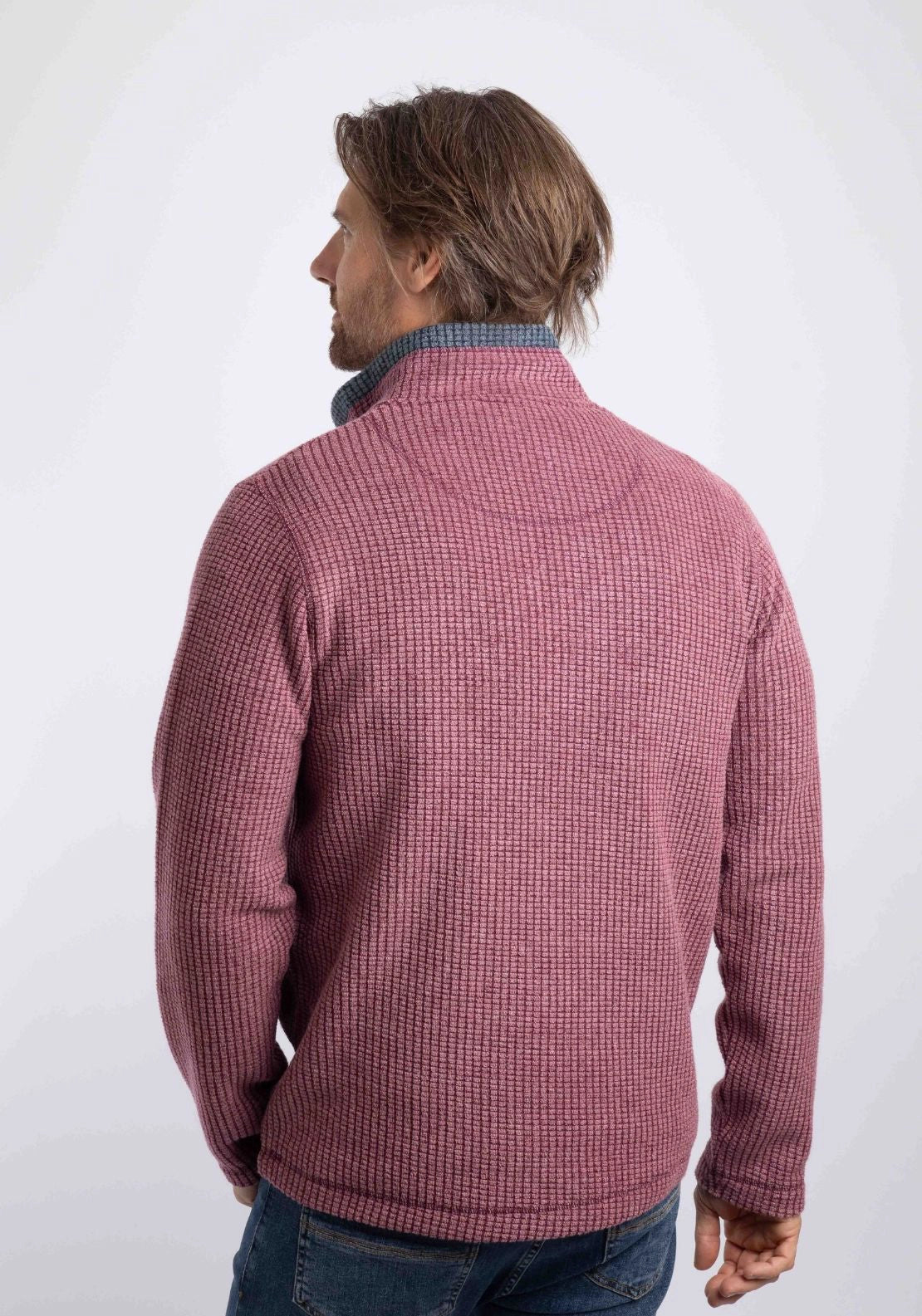 Weird Fish Newark 1/4 Zip Fleece - Red Grape 2 Shaws Department Stores