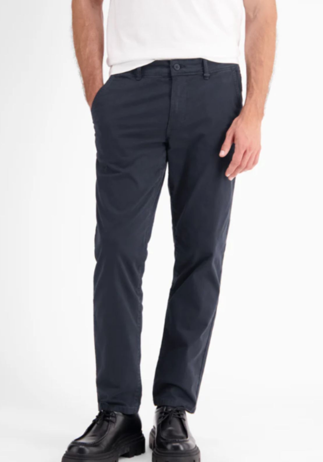 Lerros Basic Slim Fit Chino - Blue Night 1 Shaws Department Stores