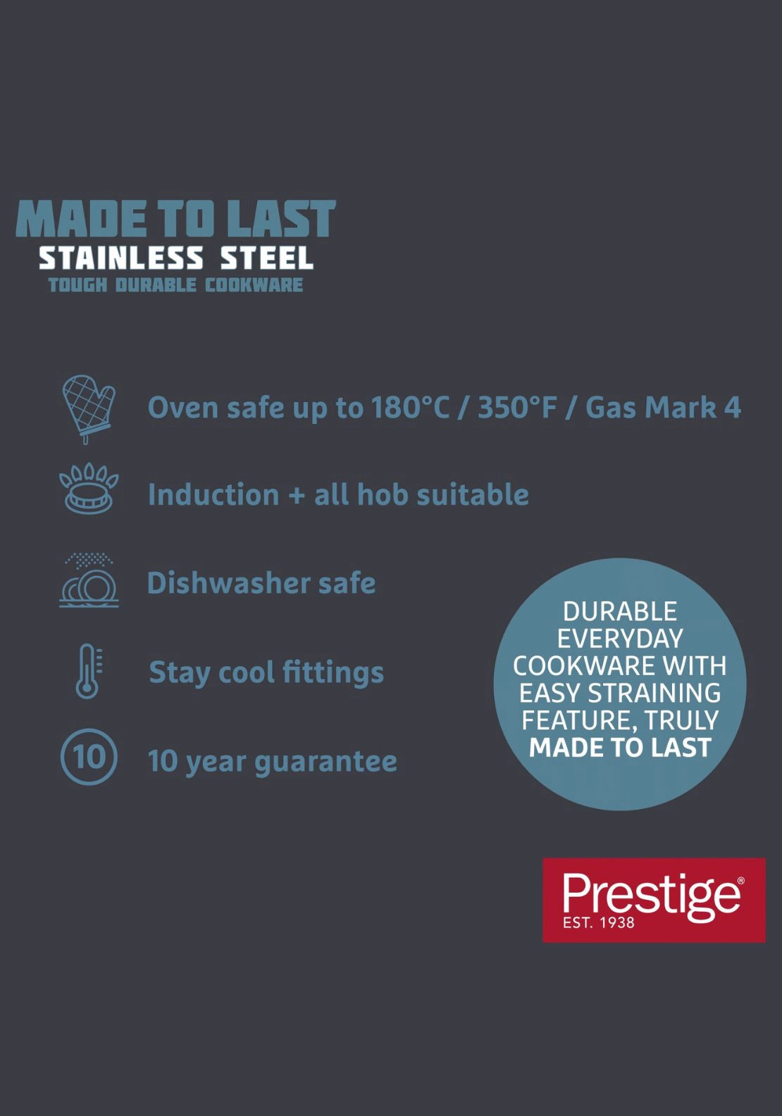 Made To Last Stainless Steel Frypan 21cm - Silver