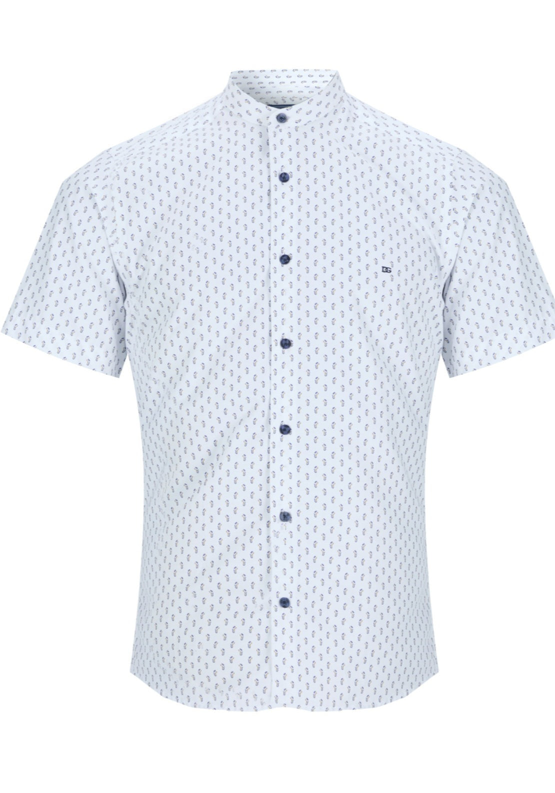 Drifter Short Sleeve Mao Collar Shirt - Camel 19 1 Shaws Department Stores