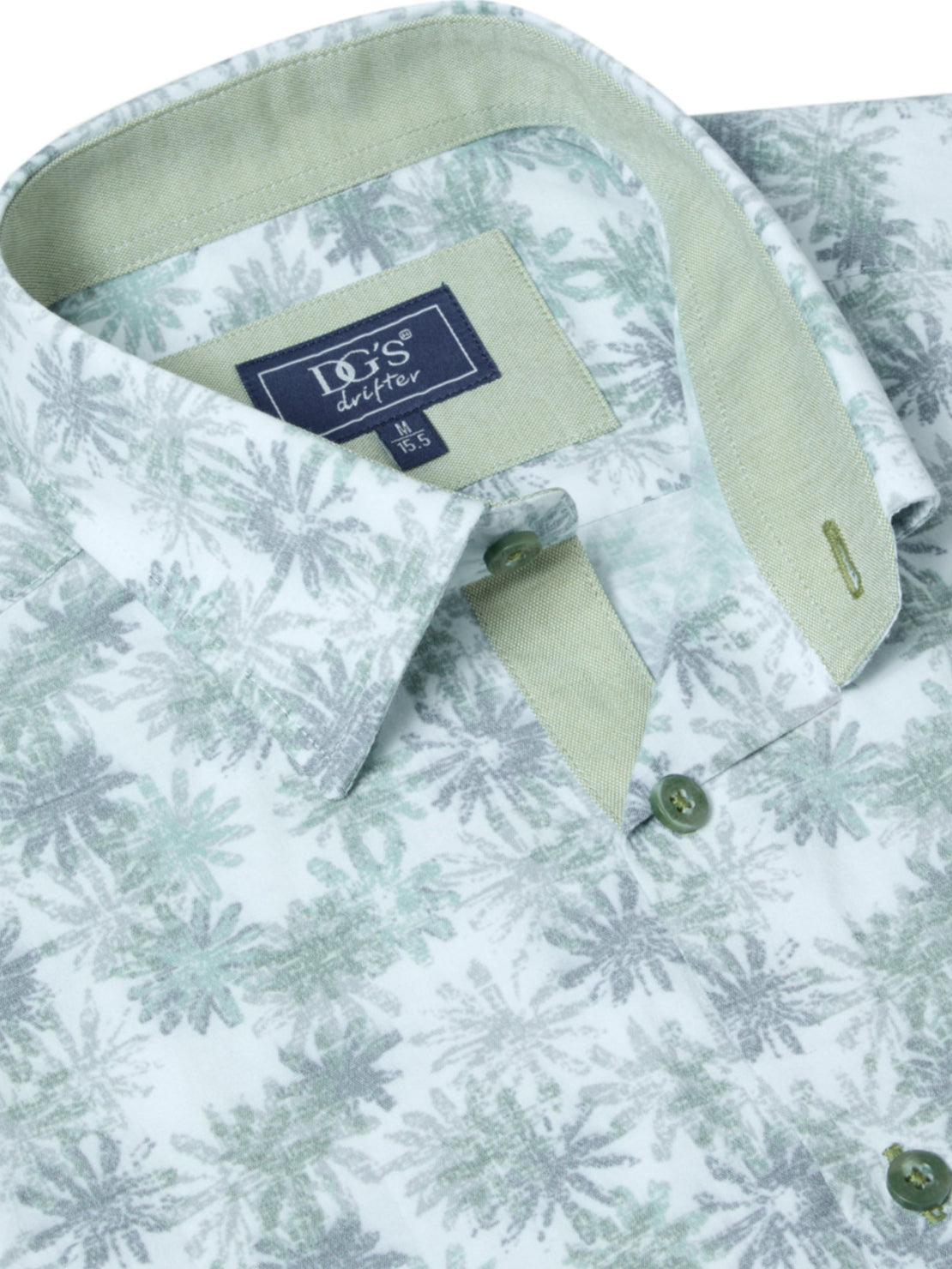 Drifter Short Sleeve Giovanni Shirt - Green 2 Shaws Department Stores