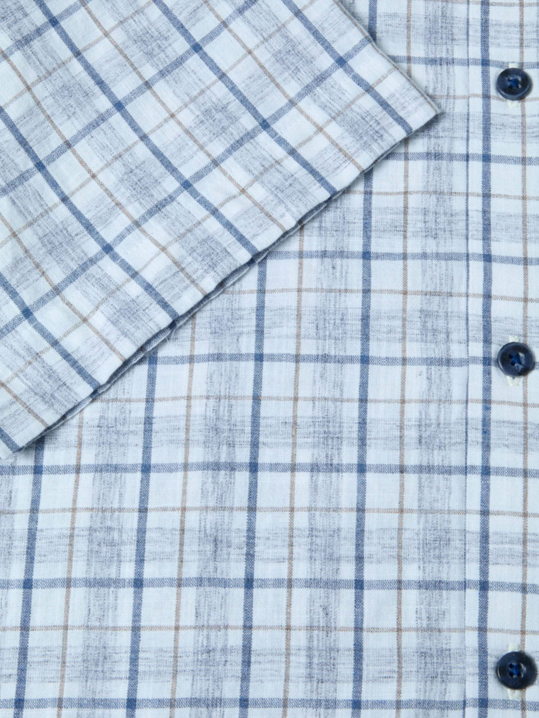 Drifter Short Sleeve Check Ivano Shirt - Blue 3 Shaws Department Stores