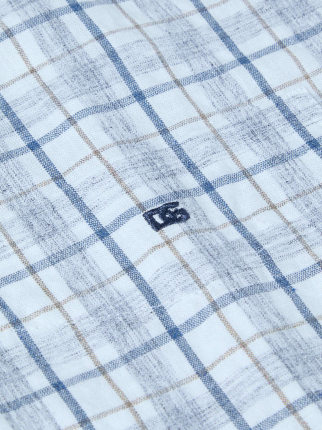 Drifter Short Sleeve Check Ivano Shirt - Blue 4 Shaws Department Stores