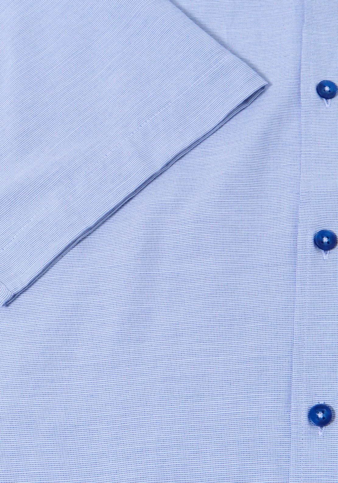 Drifter Short Sleeve Relaxed Linen Shirt - Blue 3 Shaws Department Stores