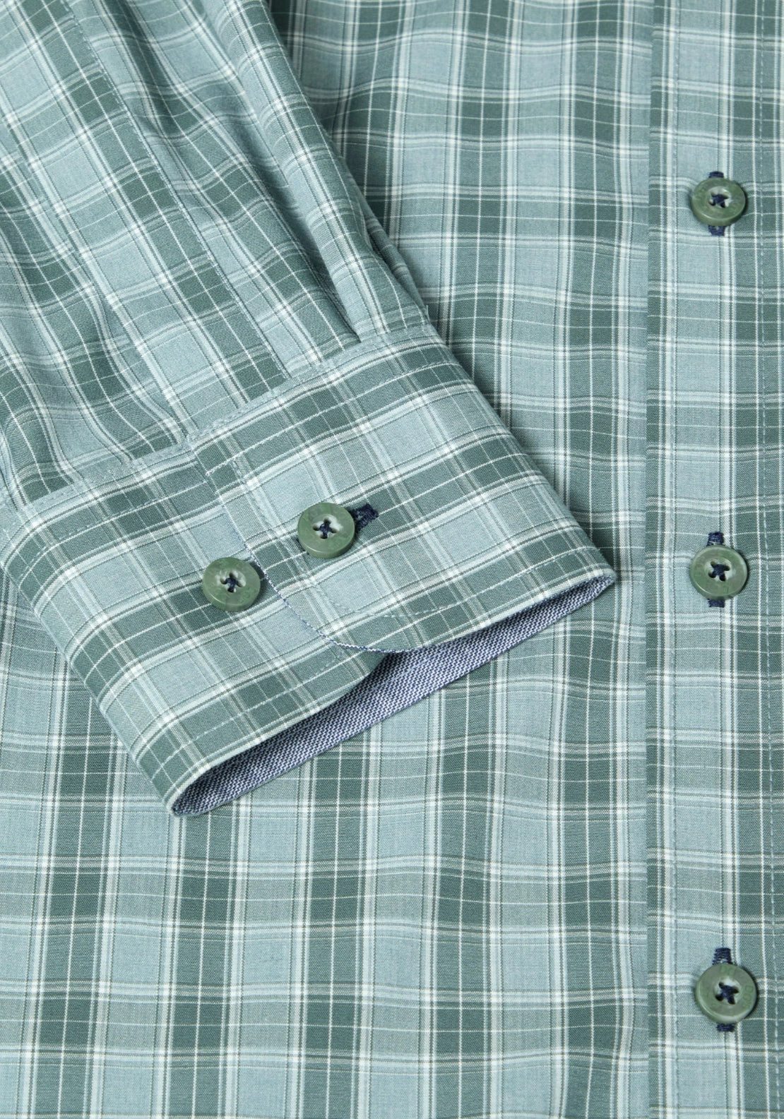 Long Sleeve Check Shirt - Green
