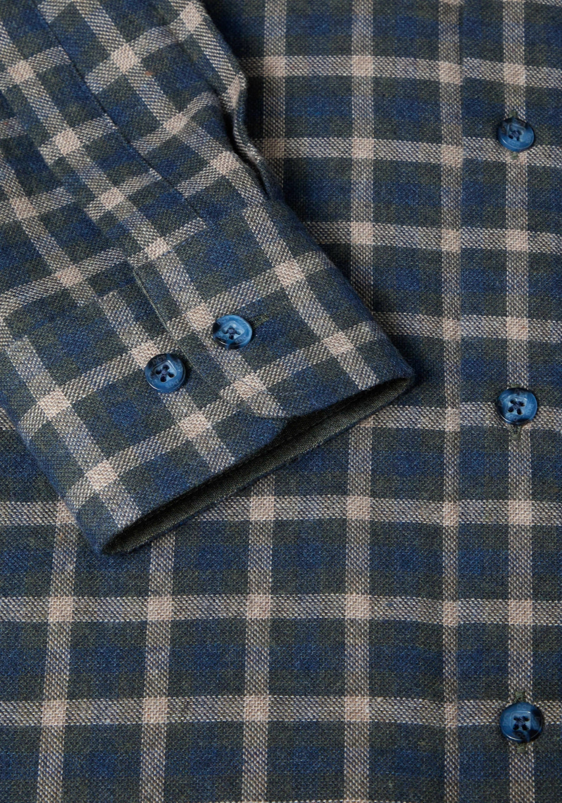 Long Sleeve Brushed Shirt - Green