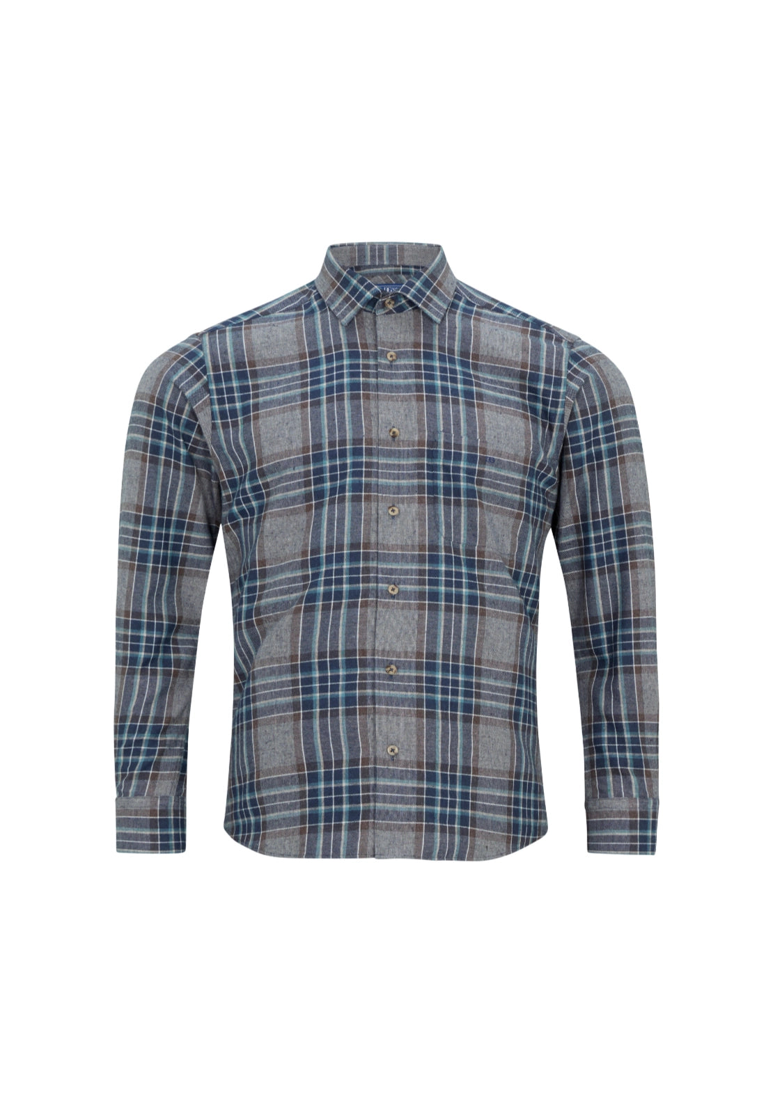 Check Shirt Long Sleeve - Brown