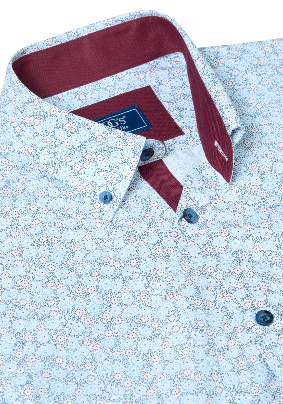 Long Sleeved Print Shirt - Red