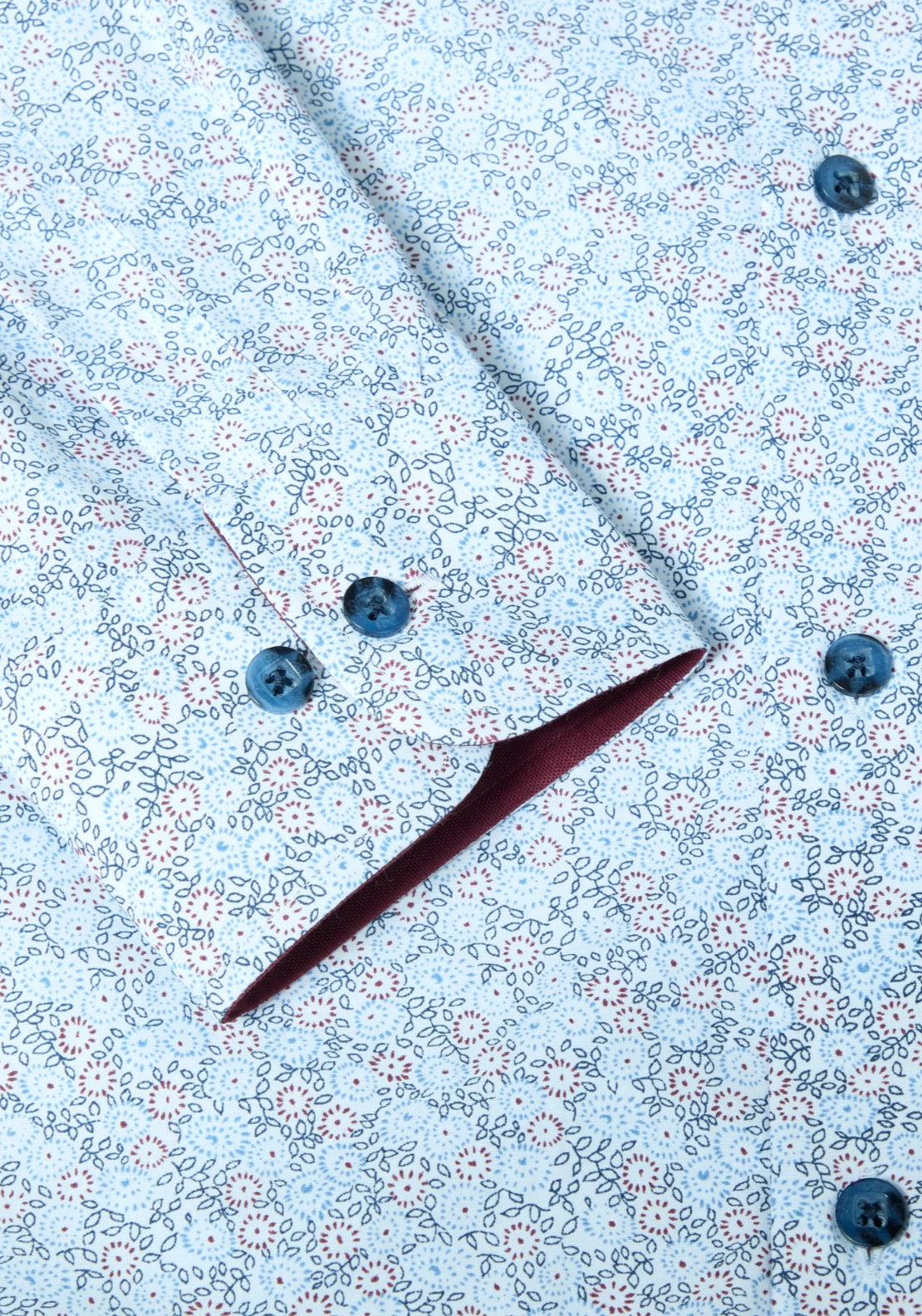 Long Sleeved Print Shirt - Red