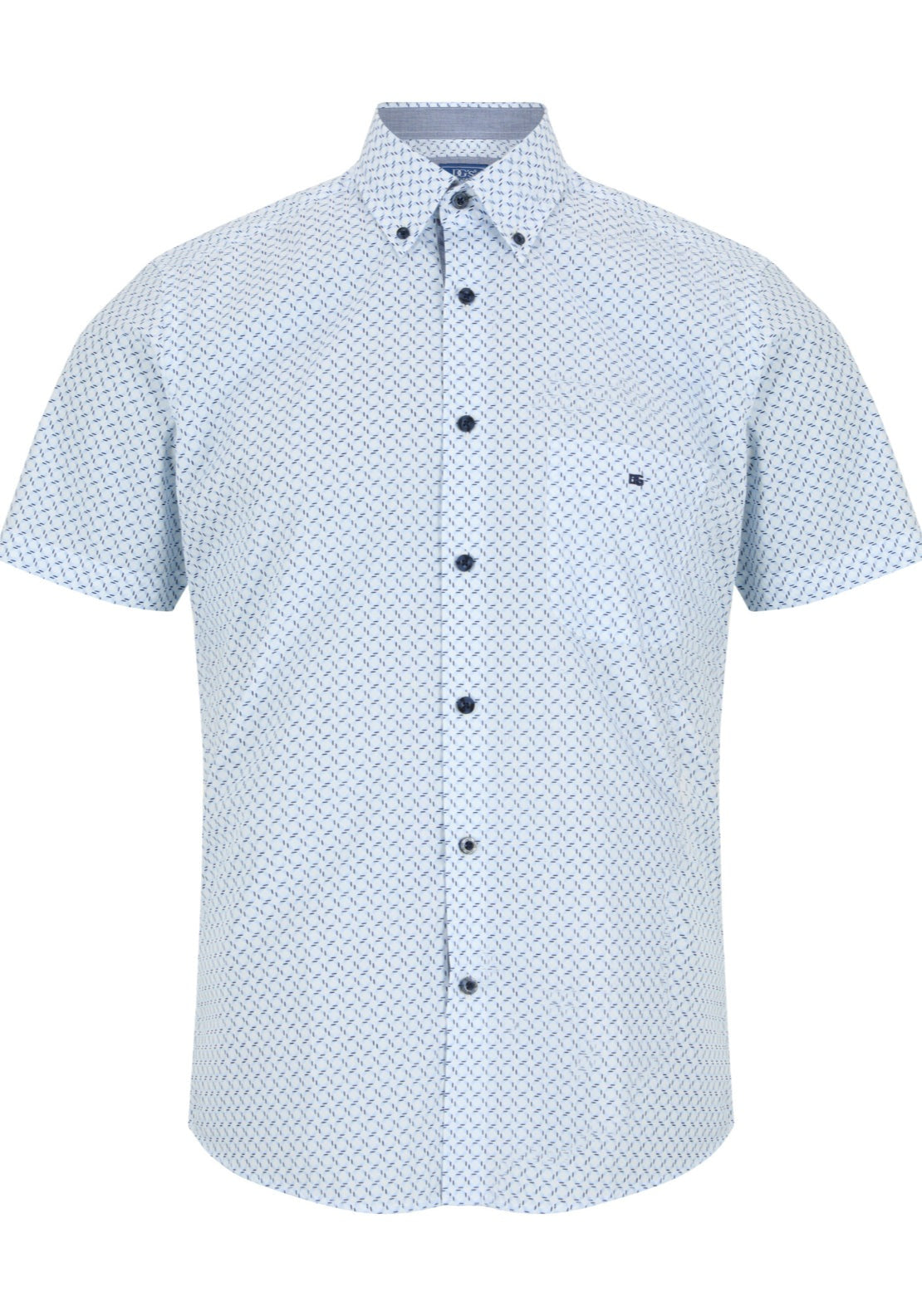 Drifter Printed Short Sleeve Giovanni Shirt - Blue 1 Shaws Department Stores