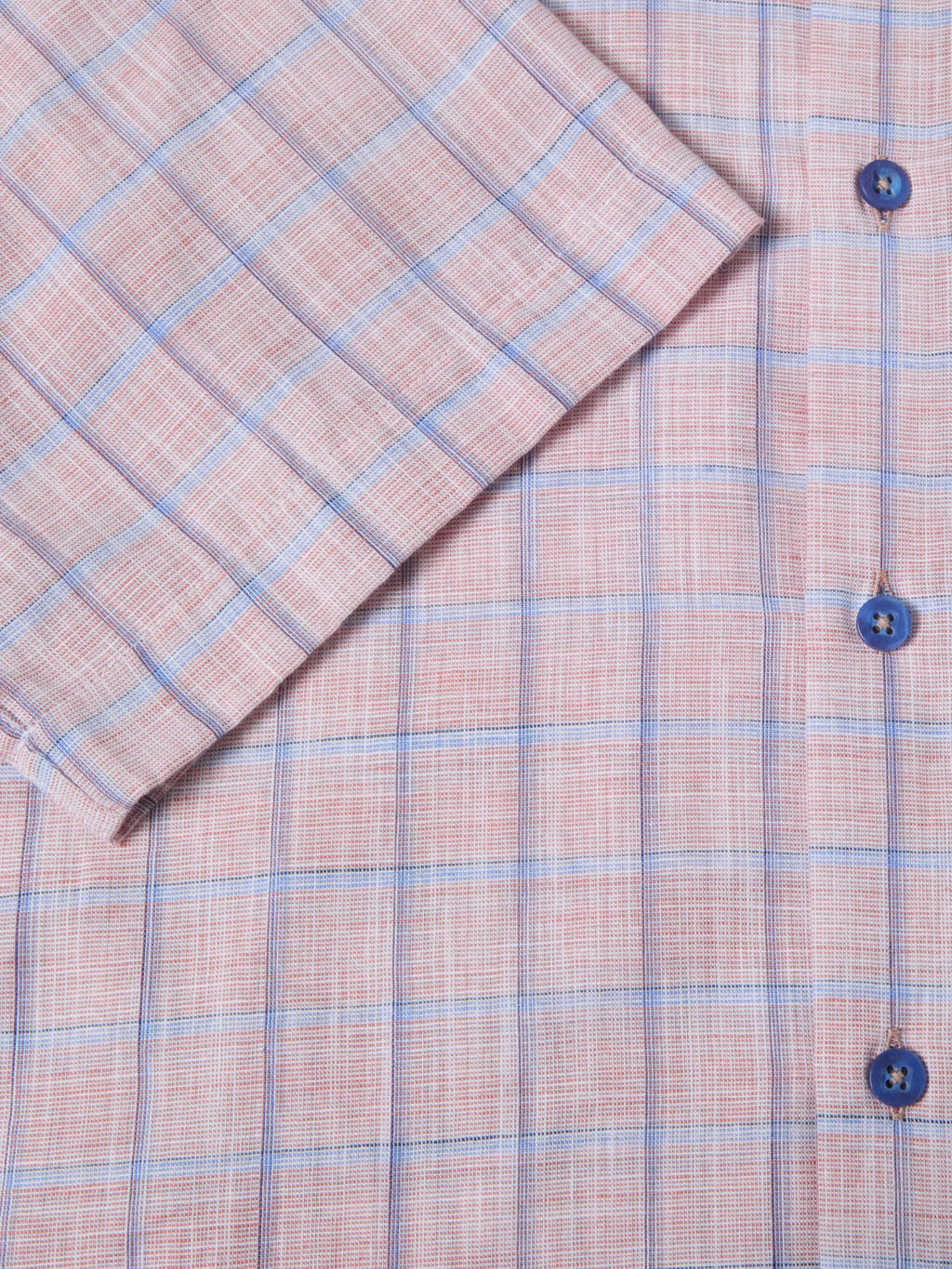 Drifter Short Sleeve Check Cotton Shirt - Red 3 Shaws Department Stores