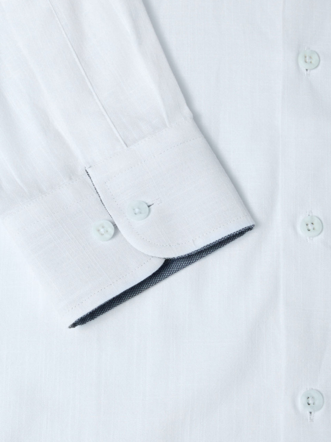 Drifter 100% Cotton Long Sleeve Plain Giovanni Shirt - White 3 Shaws Department Stores