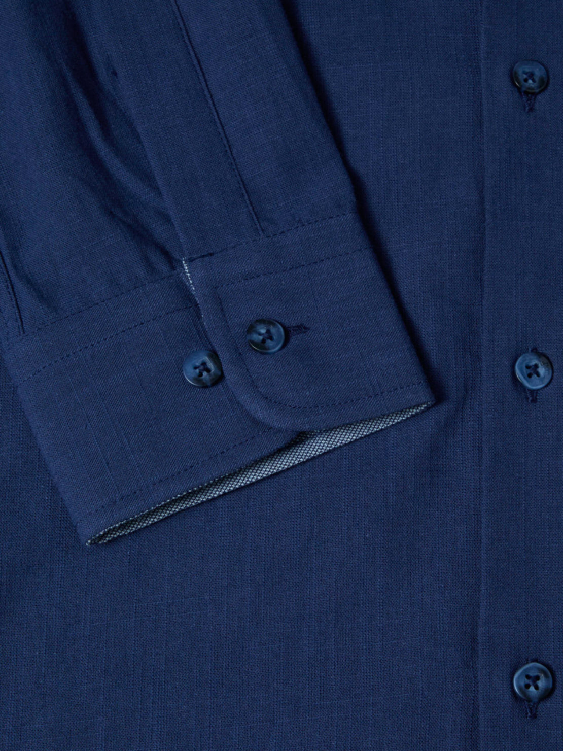 Drifter 100% Cotton Long Sleeve Plain Giovanni Shirt - Navy 3 Shaws Department Stores