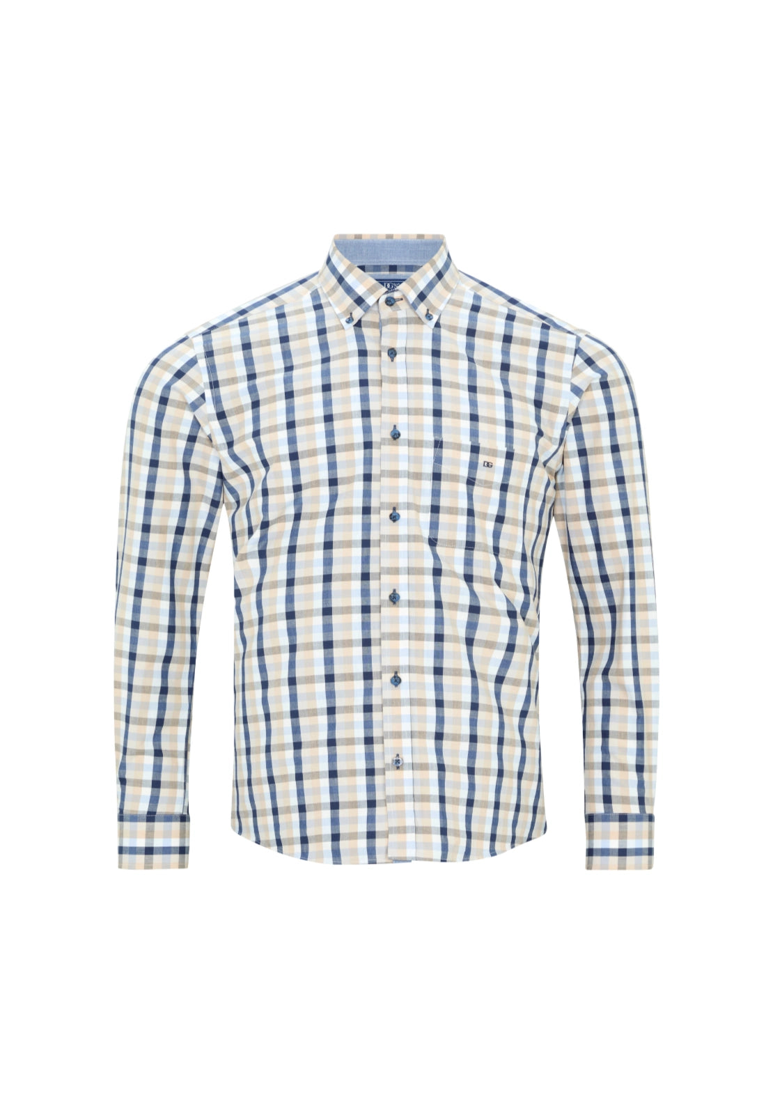 Long Sleeve Check Shirt - Blue
