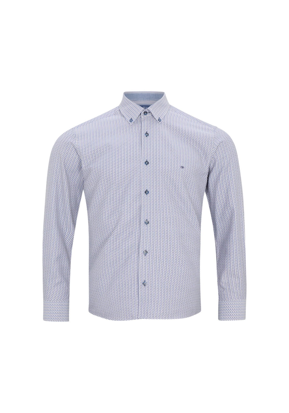 Print Shirt Long Sleeve - Blue