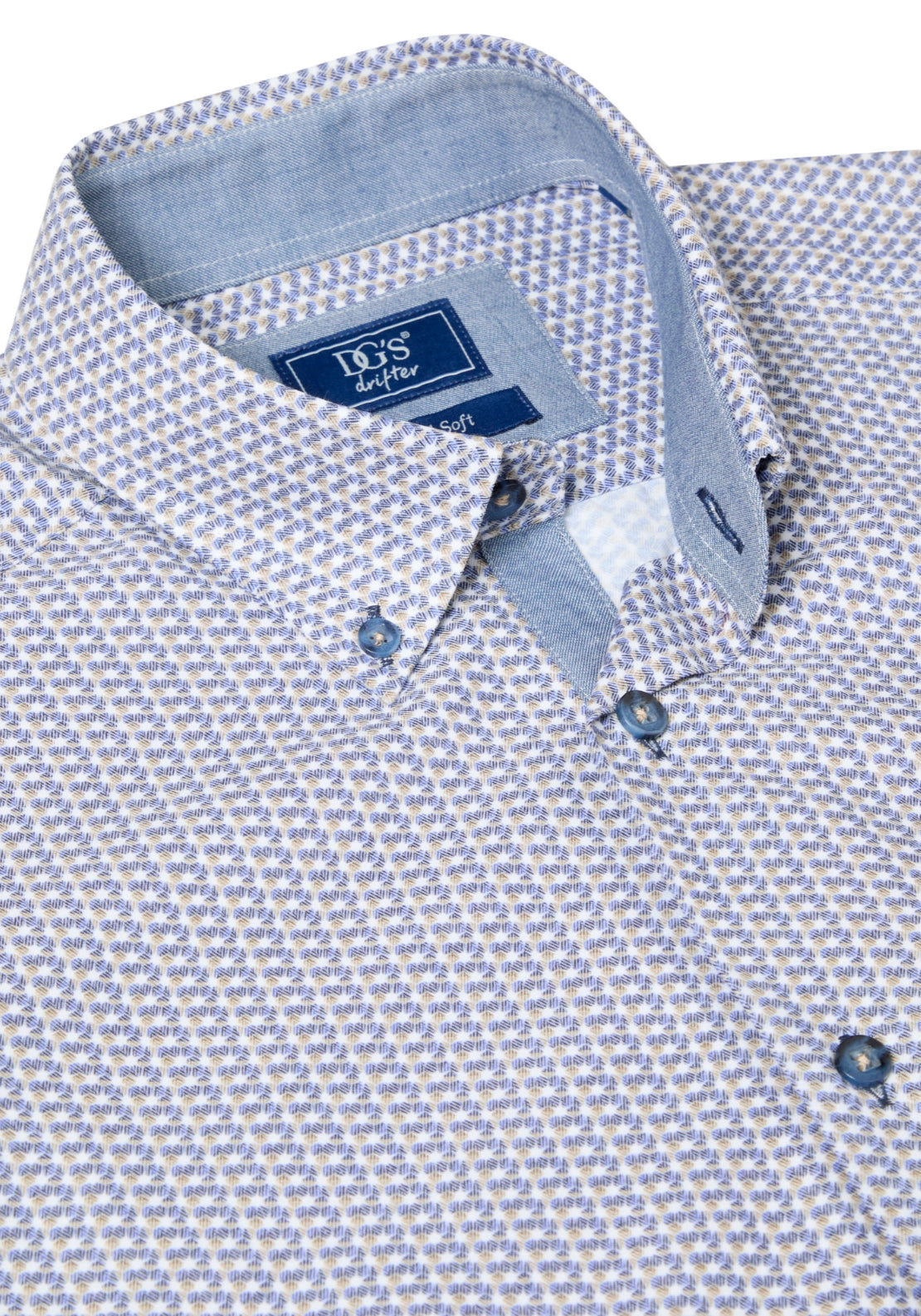 Print Shirt Long Sleeve - Blue