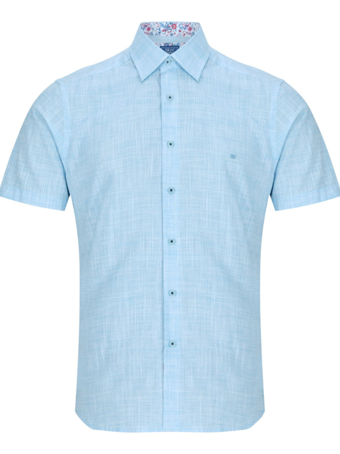Drifter 100% Cotton Short Sleeve Print Giovanni Shirt - Blue 1 Shaws Department Stores