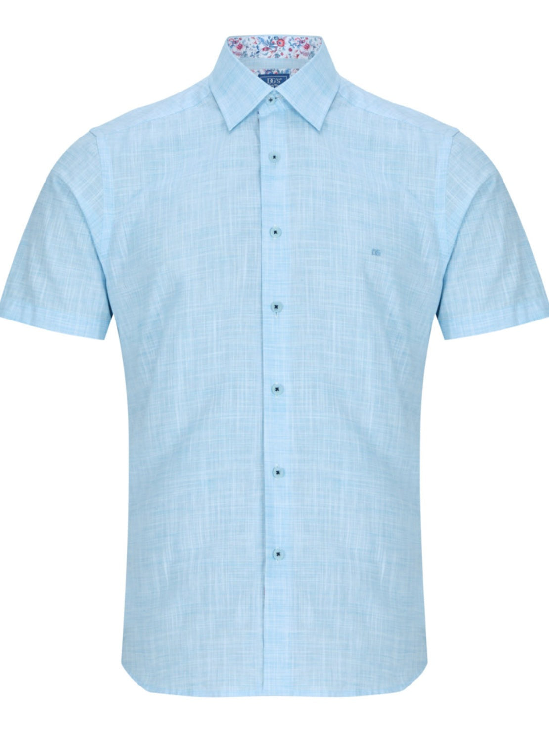 Drifter 100% Cotton Short Sleeve Print Giovanni Shirt - Blue 1 Shaws Department Stores