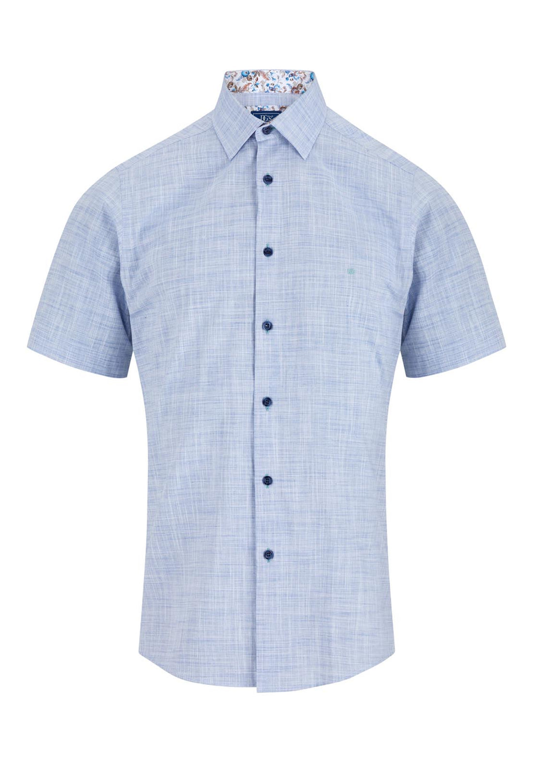 Drifter Short Sleeve Printed Shirt - Blue 1 Shaws Department Stores