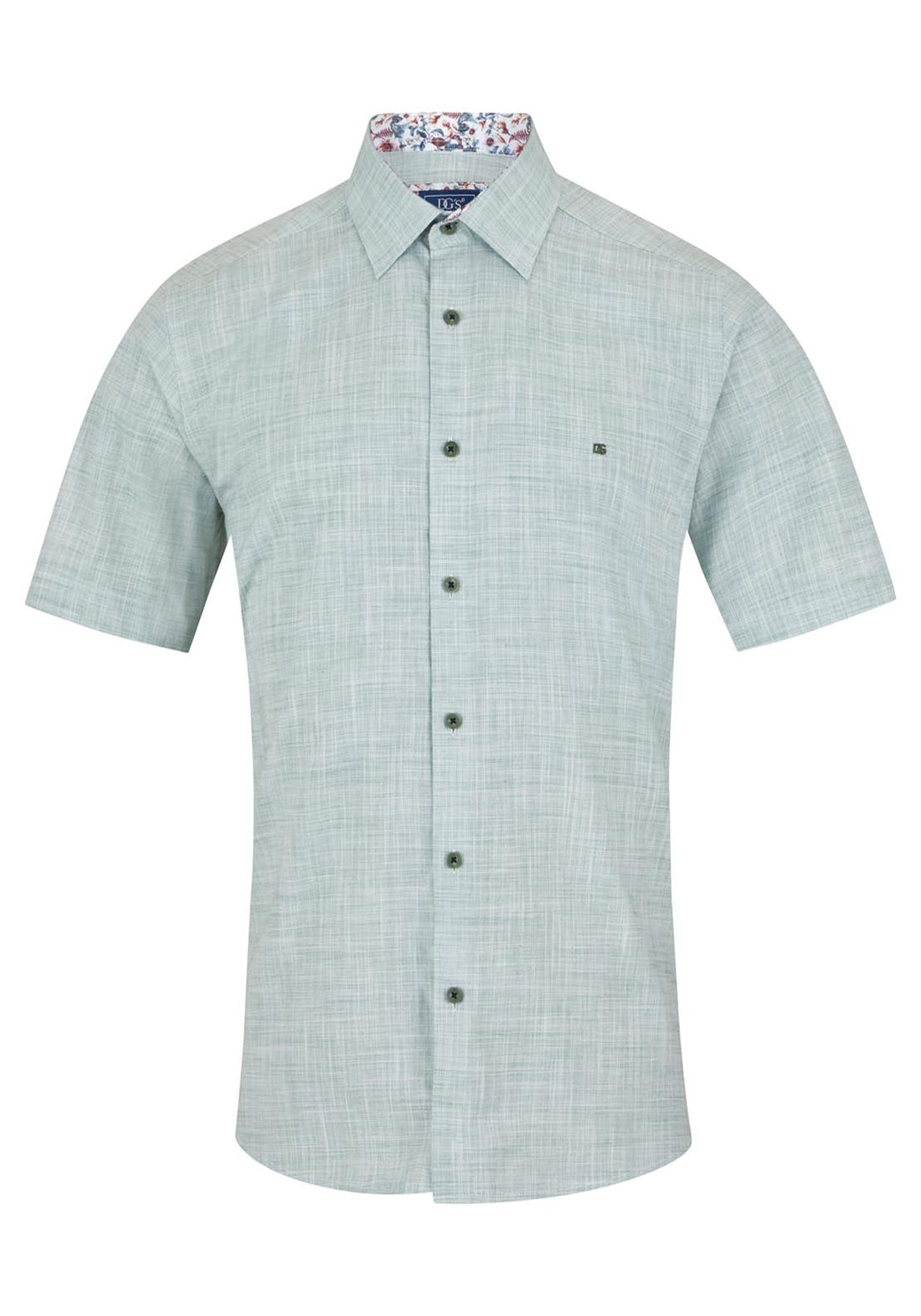 Drifter Short Sleeve Printed Shirt - Green 1 Shaws Department Stores