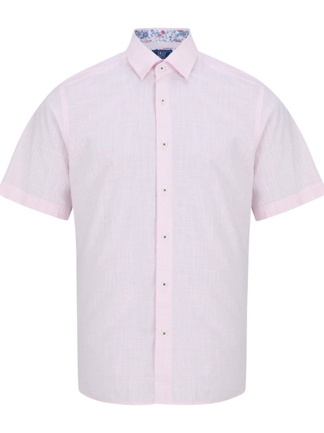 Drifter 100% Cotton Short Sleeve Print Giovanni Shirt - Pink 1 Shaws Department Stores