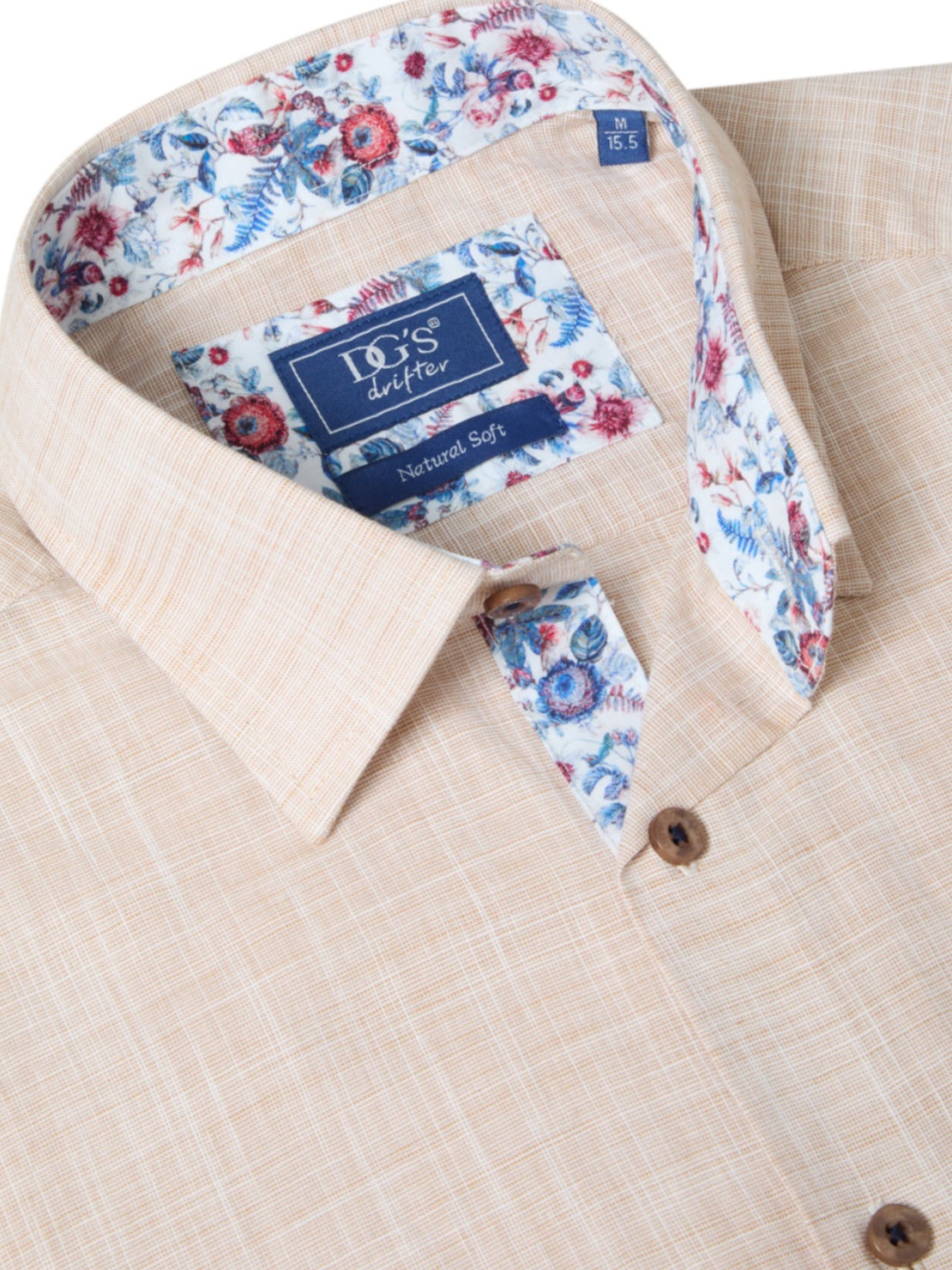 Drifter 100% Cotton Short Sleeve Print Giovanni Shirt - Beige 92 2 Shaws Department Stores