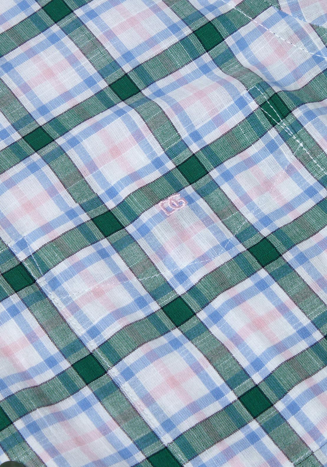 Drifter Short Sleeve Check Shirt - Green 3 Shaws Department Stores