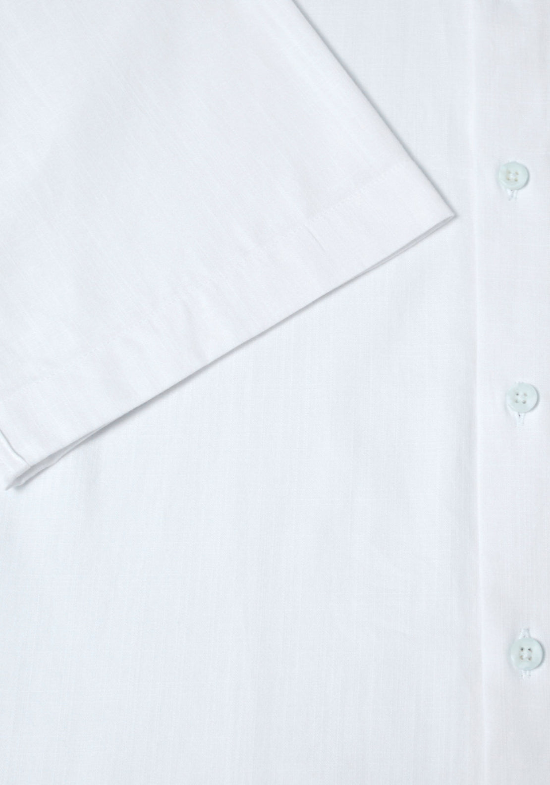 Drifter Short Sleeve Mao Collar Cotton Shirt - White 3 Shaws Department Stores