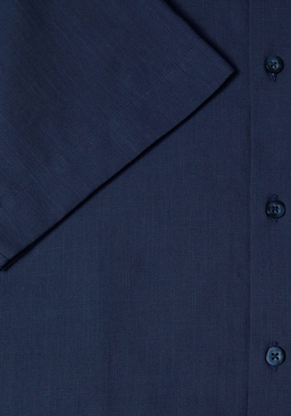 Drifter Short Sleeve Mao Collar Cotton Shirt - Blue 3 Shaws Department Stores