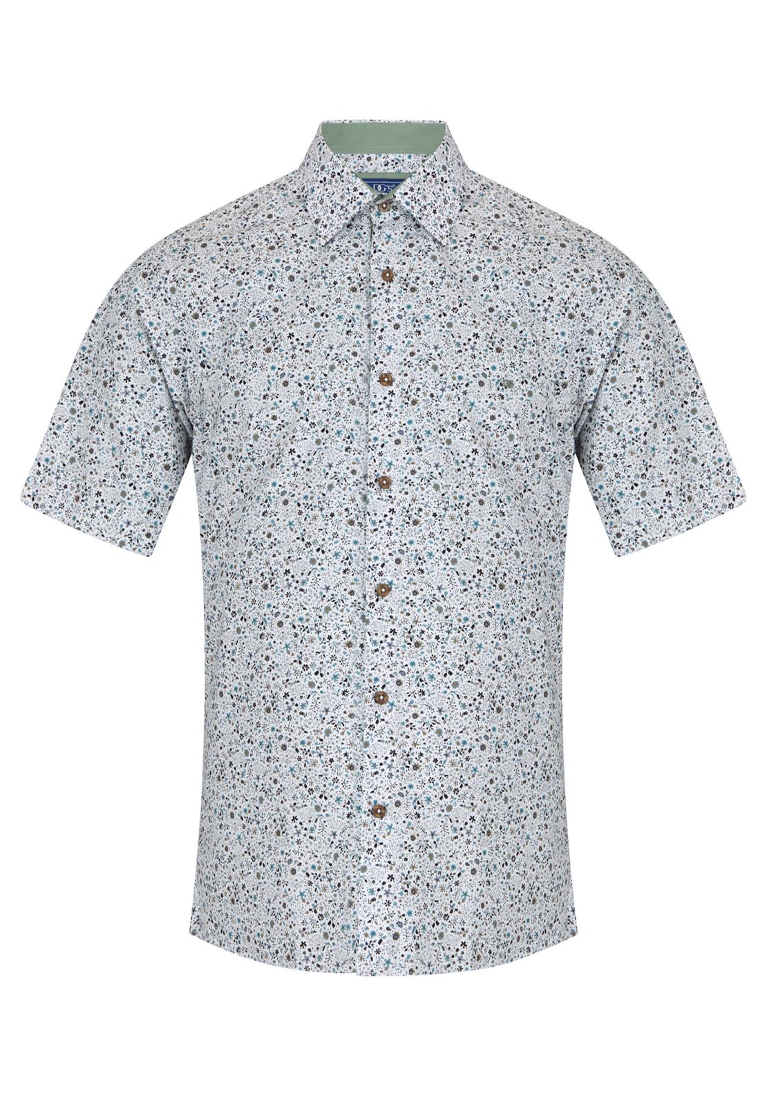 Drifter Short Sleeve Printed Shirt - Lt Green 32 1 Shaws Department Stores
