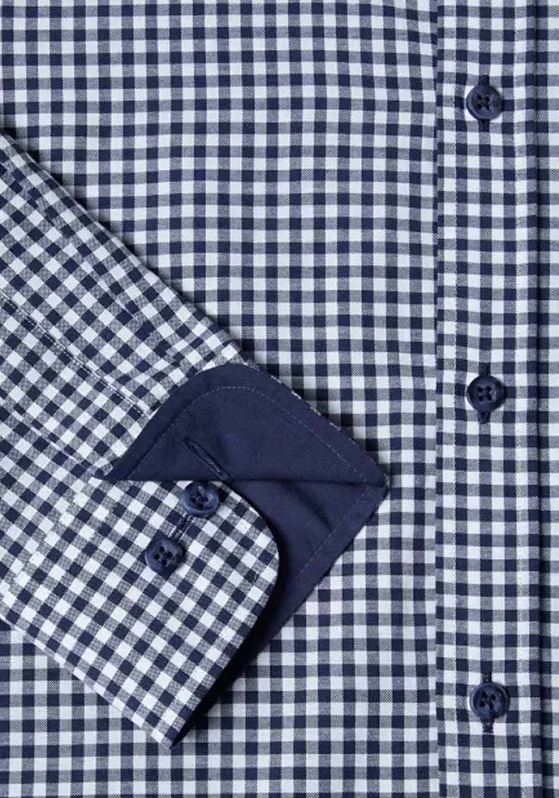 Drifter Long Sleeve Check Shirt - Navy 3 Shaws Department Stores